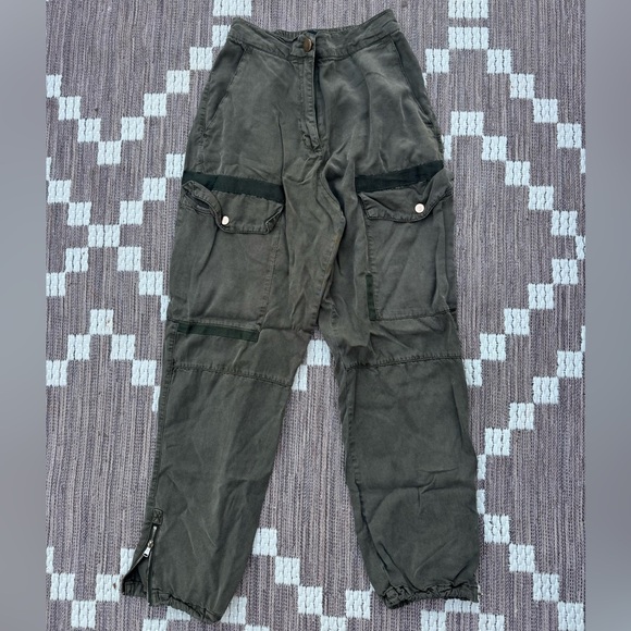 River Island Green Cargo Pants Utility Style - Picture 1 of 5